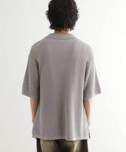 tk.TAKEO KIKUCHI(ティーケータケオキクチ)の「リネンライクニットポロシャツ(ニット/セーター・メンズ・ブルー/ブラック/ライトグレー・04/03/02)」の18枚目の写真