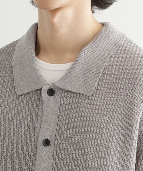 tk.TAKEO KIKUCHI(ティーケータケオキクチ)の「リネンライクニットポロシャツ(ニット/セーター・メンズ・ブルー/ブラック/ライトグレー・04/03/02)」の19枚目の写真