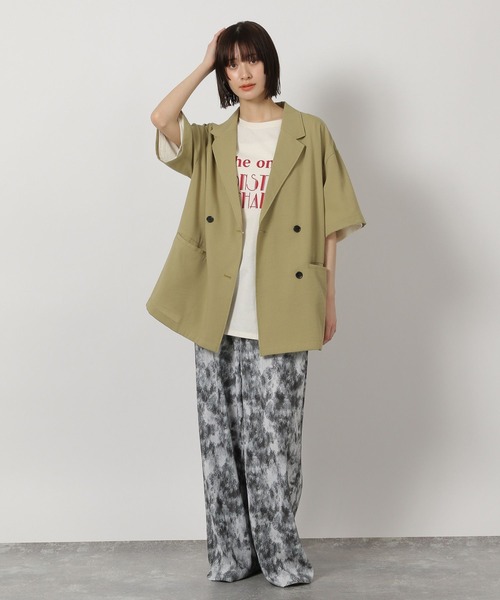 LAKOLE（ラコレ）の「ラウンドロゴプリントT / 450065（Tシャツ/カットソー・レディース・チャコールグレー/オフホワイト/ブルー/イエロー・FREE）」の5枚目の写真