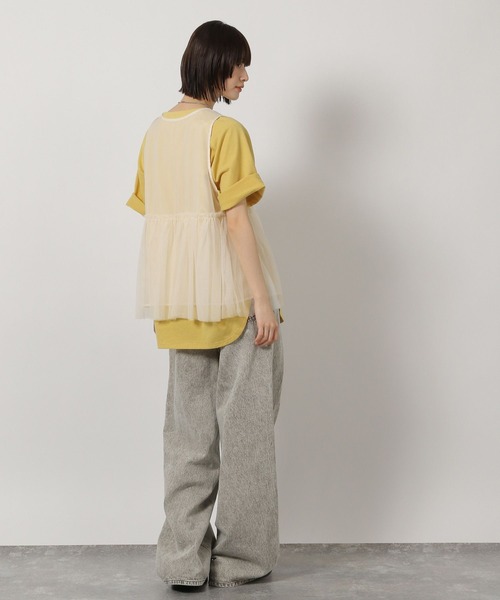 LAKOLE（ラコレ）の「ラウンドロゴプリントT / 450065（Tシャツ/カットソー・レディース・チャコールグレー/オフホワイト/ブルー/イエロー・FREE）」の20枚目の写真