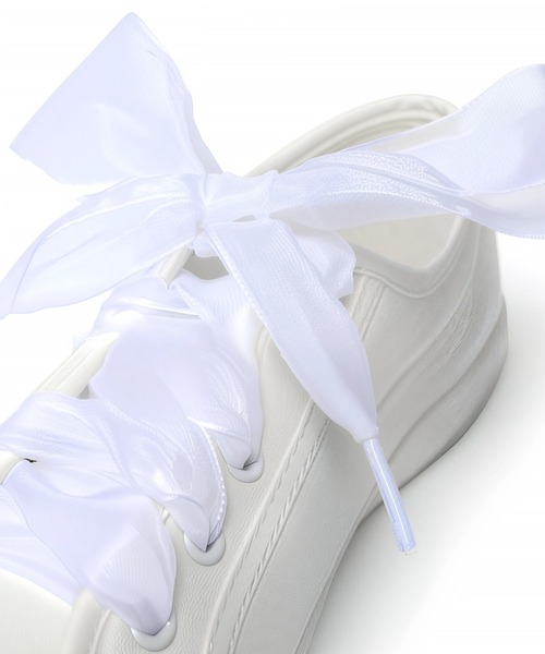 paravion（パラビオン）の「オーガンジーリボン靴紐（シューズアクセサリー・レディース・ホワイト/ブラック/ブルー/イエロー/ピンク・FREE）」の10枚目の写真