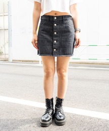 スカート MAISONSPECIAL High Damage Denim Skirt 36 SALE】High Damage Slit Tight Silhouette Skirt