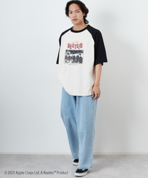tシャツ 「THE BEATLES/ザ ビートルズ」 ツアーフォトプリント ラグランTシャツ レディース メンズ セール】【別注】THE BEATLES ザ ビートルズ ツアーラグランT