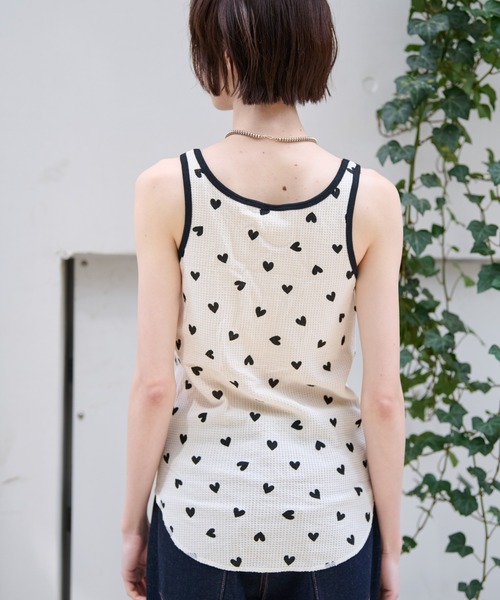 JEMORGAN(ジェーイーモーガン)の「【JEMORGAN/ジェーイーモーガン】カップ付クレリックタンクハート柄/カップ付き/パック入り/ハート/ギフト【WEB限定】(タンクトップ・レディース・ピンク/ブラック/ブルー・フリー)」の14枚目の写真