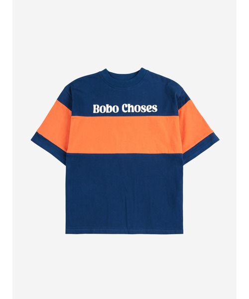 BOBO CHOSES(ボボショーズ)の「Bobo Choses color block T-shirt(Tシャツ/カットソー・キッズ・ネイビー・2-3YEAR/4-5YEAR/6-7YEAR)」の2枚目の写真