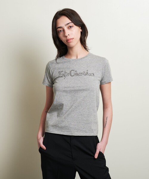 ATTISESSION(アティセッション)の「<ATTISESSION>OBSESSION コットン Tシャツ(Tシャツ/カットソー・レディース・オフホワイト/グレー・FREE)」の5枚目の写真