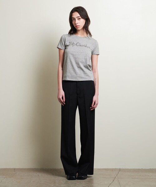 ATTISESSION(アティセッション)の「<ATTISESSION>OBSESSION コットン Tシャツ(Tシャツ/カットソー・レディース・オフホワイト/グレー・FREE)」の6枚目の写真