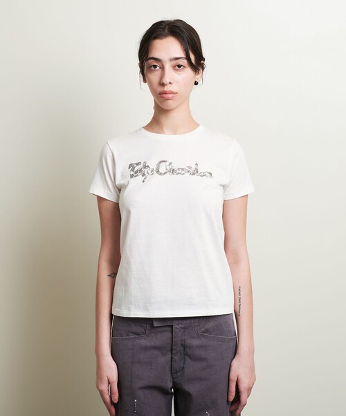 ATTISESSION(アティセッション)の「<ATTISESSION>OBSESSION コットン Tシャツ(Tシャツ/カットソー・レディース・オフホワイト/グレー・FREE)」の7枚目の写真