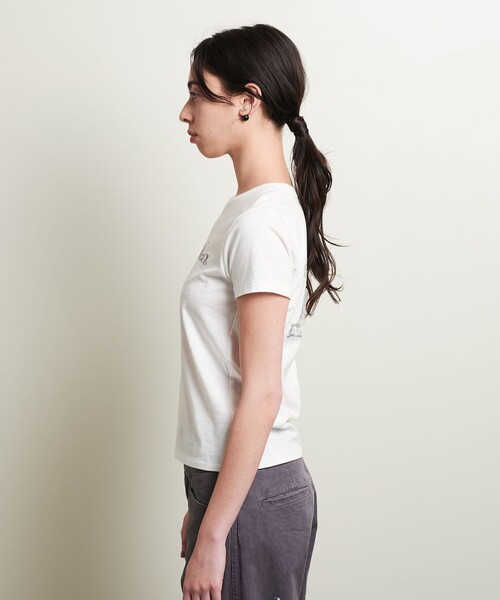 ATTISESSION(アティセッション)の「<ATTISESSION>OBSESSION コットン Tシャツ(Tシャツ/カットソー・レディース・オフホワイト/グレー・FREE)」の8枚目の写真