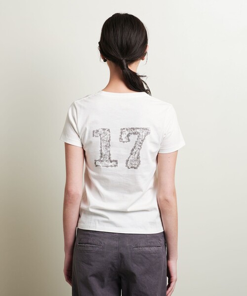 ATTISESSION(アティセッション)の「<ATTISESSION>OBSESSION コットン Tシャツ(Tシャツ/カットソー・レディース・オフホワイト/グレー・FREE)」の9枚目の写真