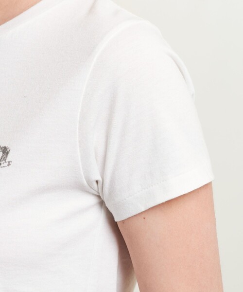 ATTISESSION(アティセッション)の「<ATTISESSION>OBSESSION コットン Tシャツ(Tシャツ/カットソー・レディース・オフホワイト/グレー・FREE)」の11枚目の写真