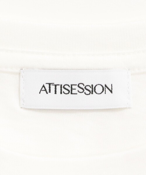 ATTISESSION(アティセッション)の「<ATTISESSION>OBSESSION コットン Tシャツ(Tシャツ/カットソー・レディース・オフホワイト/グレー・FREE)」の16枚目の写真