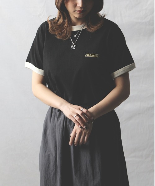 セール】Dickies(ディッキーズ)【レディース】ワンポイントリンガーT