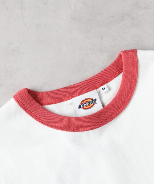 Right-on(ライトオン)の「Dickies(ディッキーズ)【レディース】ワンポイントリンガーTシャツ(Tシャツ/カットソー・レディース・ブラック/オフホワイト・L/M)」の6枚目の写真
