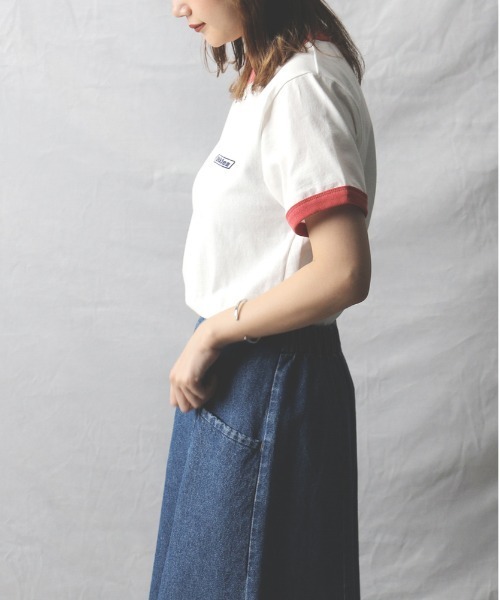Right-on(ライトオン)の「Dickies(ディッキーズ)【レディース】ワンポイントリンガーTシャツ(Tシャツ/カットソー・レディース・ブラック/オフホワイト・L/M)」の14枚目の写真