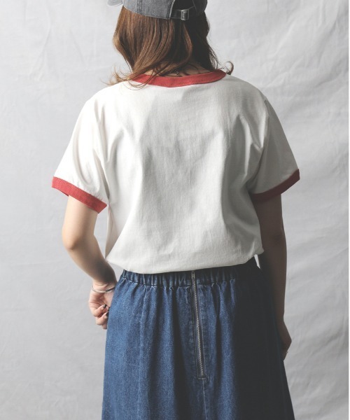 Right-on(ライトオン)の「Dickies(ディッキーズ)【レディース】ワンポイントリンガーTシャツ(Tシャツ/カットソー・レディース・ブラック/オフホワイト・L/M)」の15枚目の写真