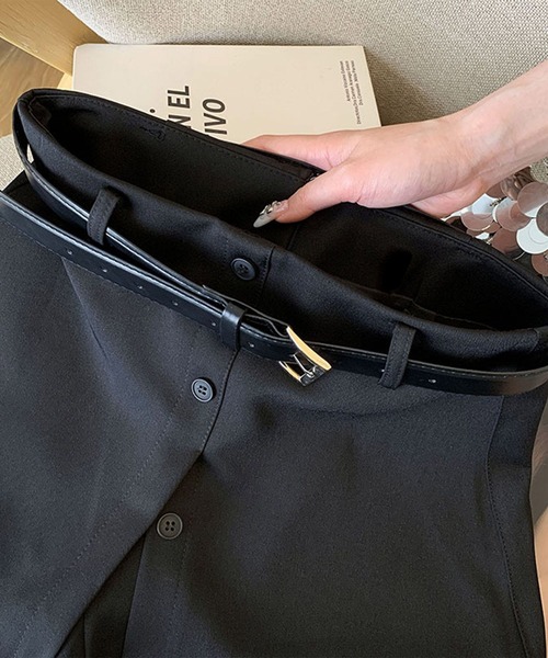 HOOK(フック)の「レースヘムスカートパンツ(スカート・レディース・ブラック/グレー・LARGE/MEDIUM/SMALL)」の16枚目の写真