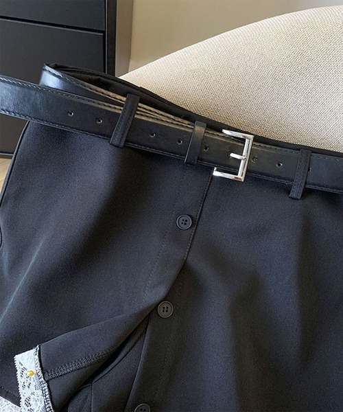 HOOK(フック)の「レースヘムスカートパンツ(スカート・レディース・ブラック/グレー・LARGE/MEDIUM/SMALL)」の17枚目の写真