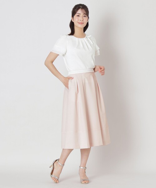 TO BE CHIC（トゥー ビー シック）の「シアサッカー ストライプスカート（スカート・レディース・ダークネイビー/ピンク系その他2・42/40）」の6枚目の写真