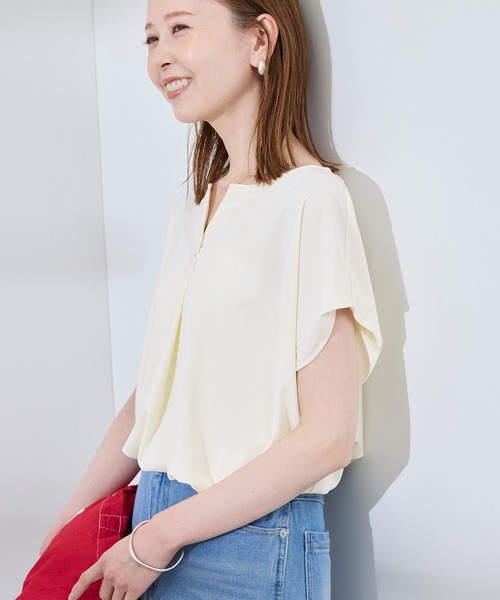 トップス ROPE セール】カットジョーゼットスキッパートップス（Tシャツ