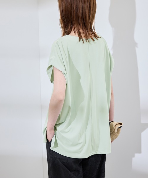 セール】カットジョーゼットスキッパートップス（Tシャツ