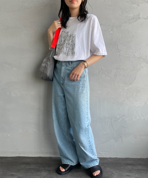 FUNG（ファング）の「[FUNG/ファング] JOURNEY カットオフ プリントＴシャツ（Tシャツ/カットソー・レディース・ホワイト・M）」の2枚目の写真