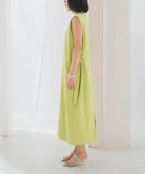 URBAN RESEARCH ROSSO WOMEN（アーバンリサーチ　ロッソ）の「接触冷感リネン混ストレートワンピース（ワンピース・レディース・チャコールグレー/グリーン系その他・38/36）」の11枚目の写真