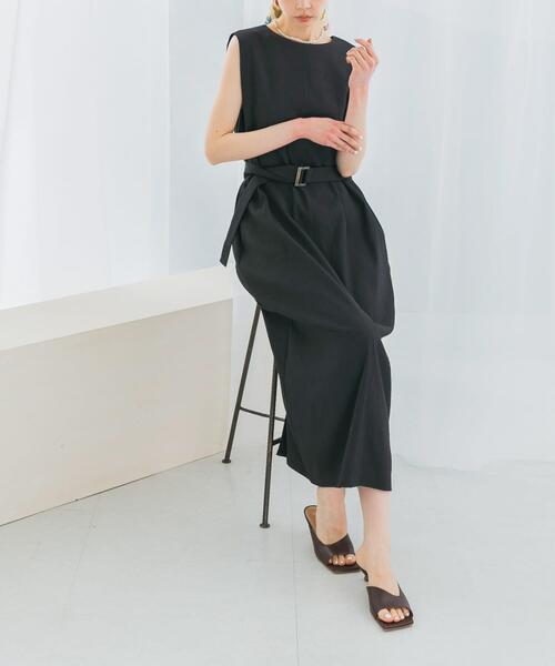 URBAN RESEARCH ROSSO WOMEN（アーバンリサーチ　ロッソ）の「接触冷感リネン混ストレートワンピース（ワンピース・レディース・チャコールグレー/グリーン系その他・38/36）」の18枚目の写真