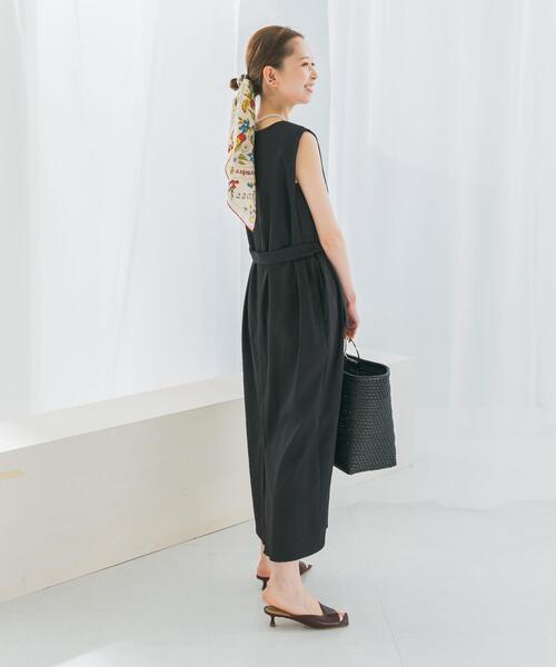 セール】接触冷感リネン混ストレートワンピース（ワンピース）｜URBAN