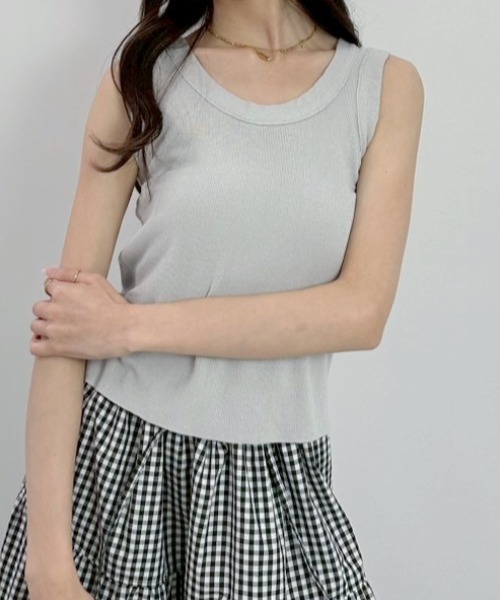 Teem Store(チームストア)の「シンプルカラータンクトップ(タンクトップ・レディース・ブラック/ベージュ/ブラウン/グレー/カーキ/ピンク/イエロー/ホワイト・F)」の17枚目の写真