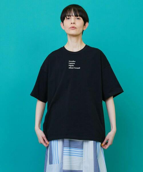 FRAPBOIS(フラボア)の「チェッフラT(Tシャツ/カットソー・レディース・ホワイト/ブラック・1/2)」の2枚目の写真