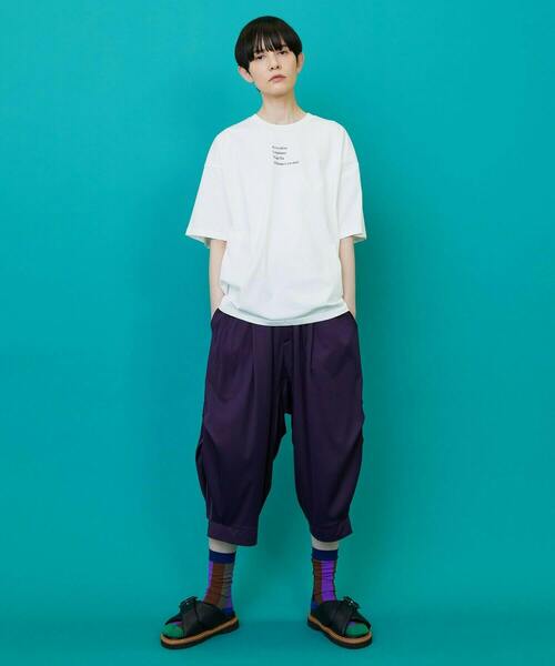 FRAPBOIS(フラボア)の「チェッフラT(Tシャツ/カットソー・レディース・ホワイト/ブラック・1/2)」の8枚目の写真