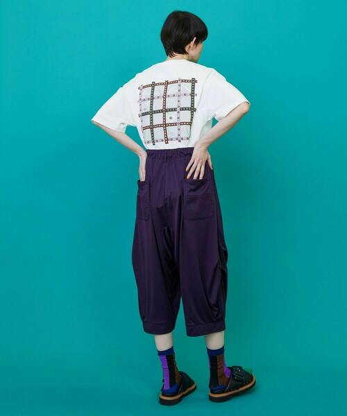 FRAPBOIS(フラボア)の「チェッフラT(Tシャツ/カットソー・レディース・ホワイト/ブラック・1/2)」の12枚目の写真