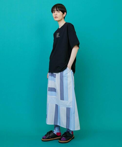 FRAPBOIS(フラボア)の「チェッフラT(Tシャツ/カットソー・レディース・ホワイト/ブラック・1/2)」の18枚目の写真