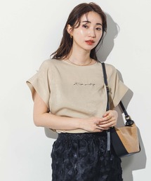 Gready Brilliant | ライトサテンロゴフレンチブラウス(シャツ/ブラウス)