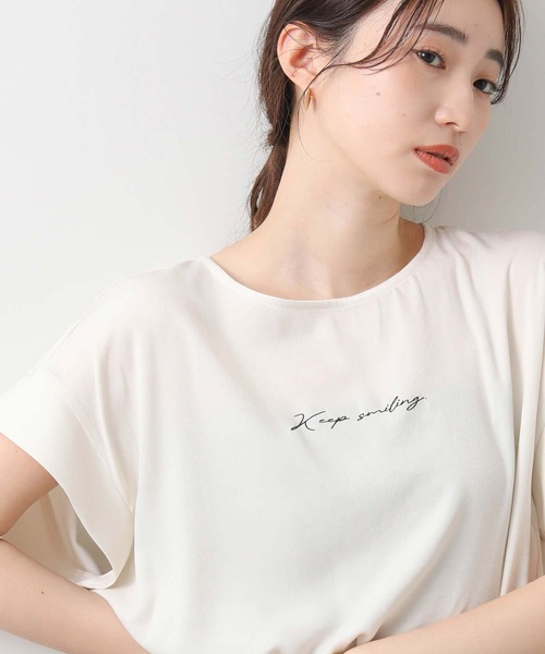 Gready Brilliant（グレディブリリアン）の「ライトサテンロゴフレンチブラウス（シャツ/ブラウス・レディース・ベージュ/アイボリー・FREE）」の11枚目の写真