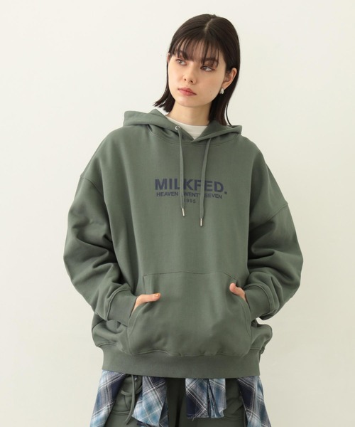 トップス MILKFED. STENCIL LOGO WIDE SWEAT HOODIE MILKFED.｜STENCIL LOGO WIDE SWEAT HOODIE MILKFED. | Rakuten