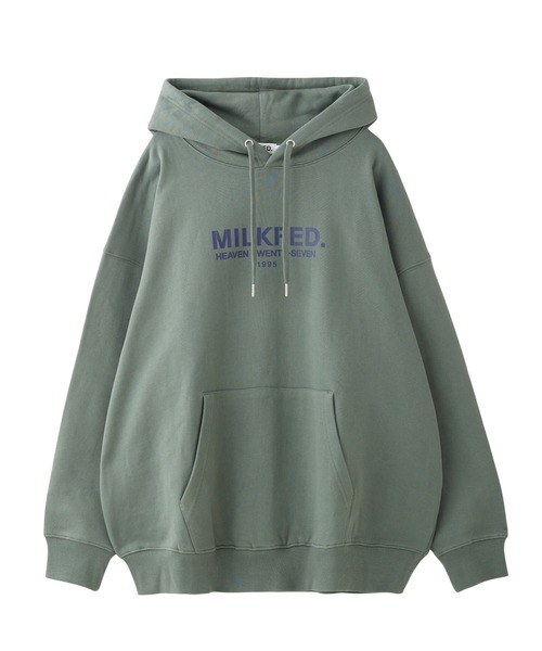 MILKFED.（ミルクフェド）の「STENCIL LOGO WIDE SWEAT HOODIE（パーカー・レディース・オフホワイト/ブラック/オリーブ・M/L）」の17枚目の写真