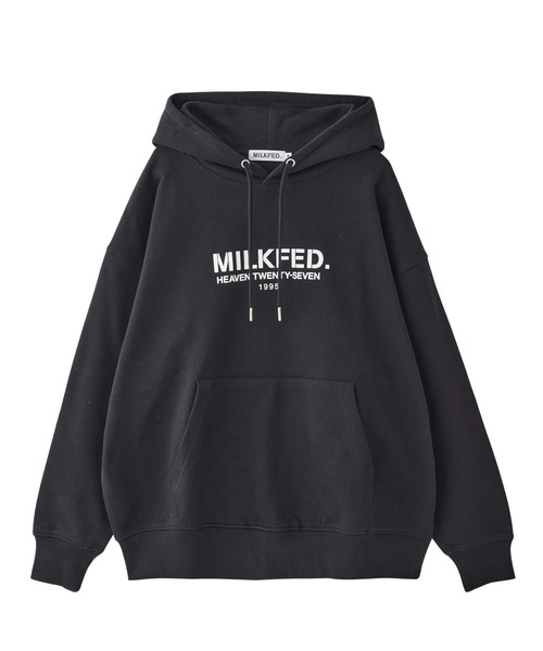 MILKFED.（ミルクフェド）の「STENCIL LOGO WIDE SWEAT HOODIE（パーカー・レディース・オフホワイト/ブラック/オリーブ・M/L）」の19枚目の写真