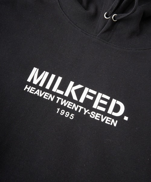 MILKFED.（ミルクフェド）の「STENCIL LOGO WIDE SWEAT HOODIE（パーカー・レディース・オフホワイト/ブラック/オリーブ・M/L）」の22枚目の写真