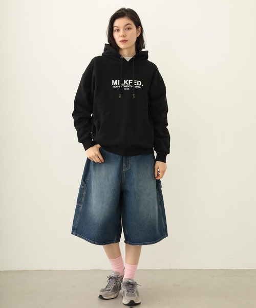 MILKFED.（ミルクフェド）の「STENCIL LOGO WIDE SWEAT HOODIE（パーカー・レディース・オフホワイト/ブラック/オリーブ・M/L）」の7枚目の写真