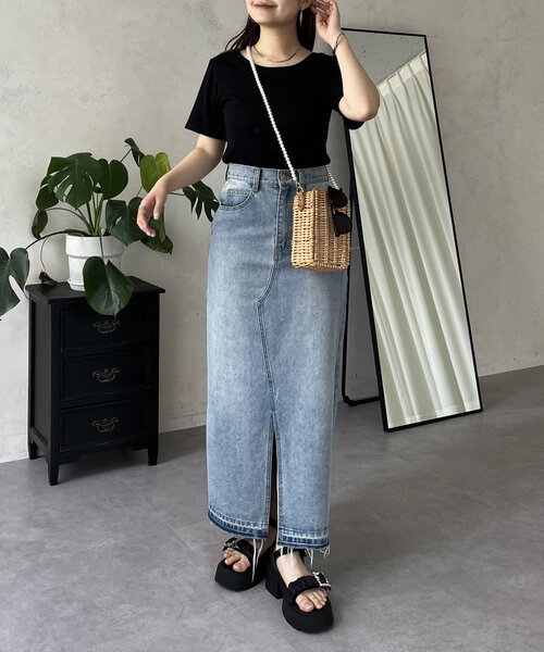 prose verse（プロズヴェール）の「バックメタルリブTシャツ（Tシャツ/カットソー・レディース・オフホワイト/ブラック/ピンク・MEDIUM/LARGE）」の21枚目の写真