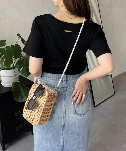 prose verse（プロズヴェール）の「バックメタルリブTシャツ（Tシャツ/カットソー・レディース・オフホワイト/ブラック/ピンク・MEDIUM/LARGE）」の19枚目の写真