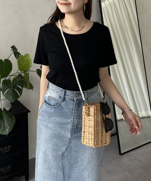 prose verse（プロズヴェール）の「バックメタルリブTシャツ（Tシャツ/カットソー・レディース・オフホワイト/ブラック/ピンク・MEDIUM/LARGE）」の17枚目の写真