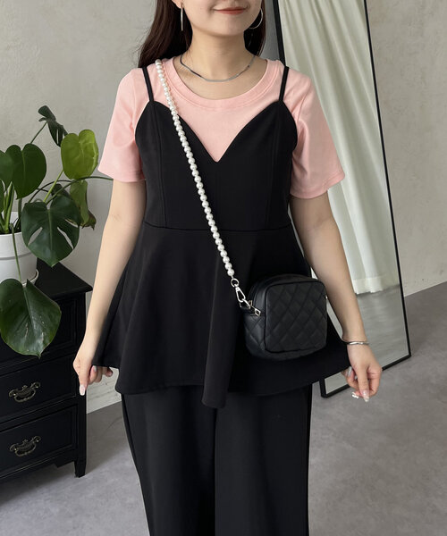 prose verse（プロズヴェール）の「バックメタルリブTシャツ（Tシャツ/カットソー・レディース・オフホワイト/ブラック/ピンク・MEDIUM/LARGE）」の11枚目の写真