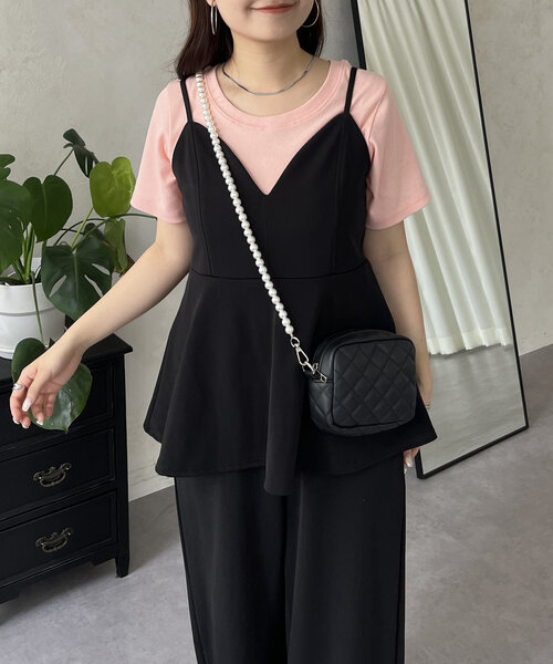 prose verse（プロズヴェール）の「バックメタルリブTシャツ（Tシャツ/カットソー・レディース・オフホワイト/ブラック/ピンク・MEDIUM/LARGE）」の10枚目の写真