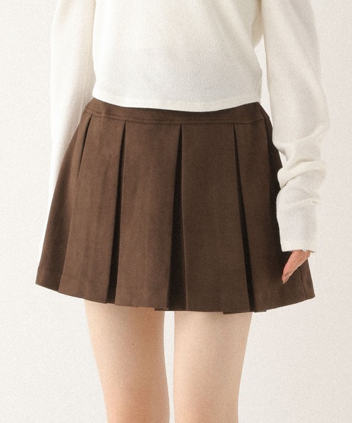 Heather（ヘザー）の「ワイドプリーツミニスカート3　459727（スカート・レディース・ライトベージュ/ブラック/チャコールグレー/グレー/ブラウン・S/M）」の4枚目の写真