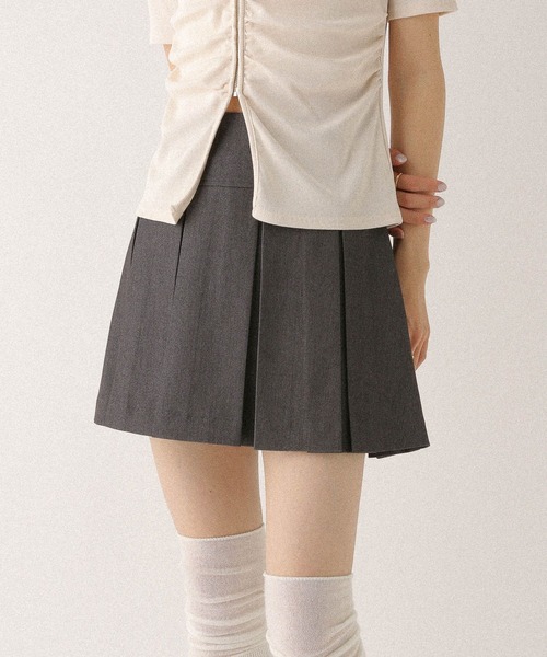 セール】ワイドプリーツミニスカート3 459727（スカート