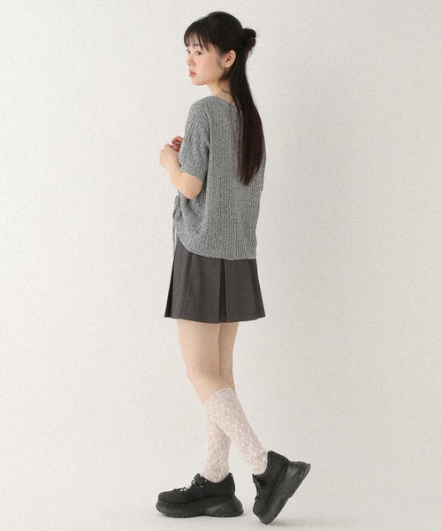 Heather（ヘザー）の「ワイドプリーツミニスカート3　459727（スカート・レディース・ライトベージュ/ブラック/チャコールグレー/グレー/ブラウン・S/M）」の6枚目の写真