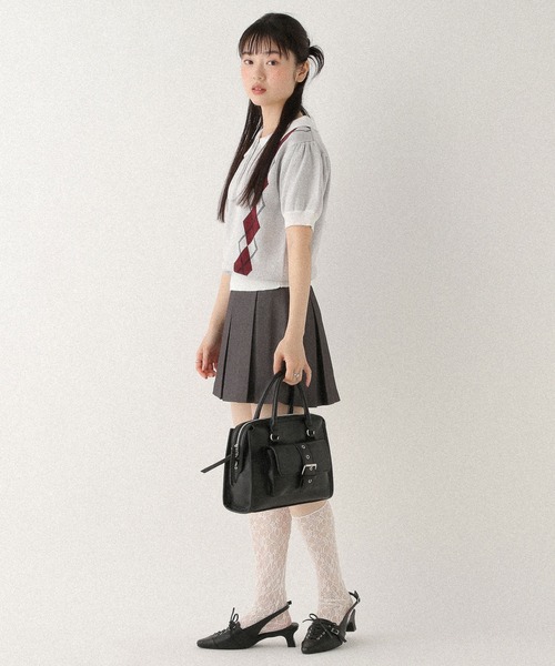 Heather（ヘザー）の「ワイドプリーツミニスカート3　459727（スカート・レディース・ライトベージュ/ブラック/チャコールグレー/グレー/ブラウン・S/M）」の11枚目の写真